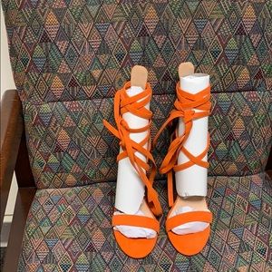Lovely Spring Orange Heels